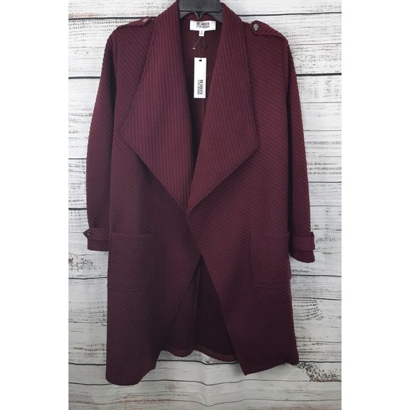 BB Dakota Burgundy Cardigan - Picture 2 of 9